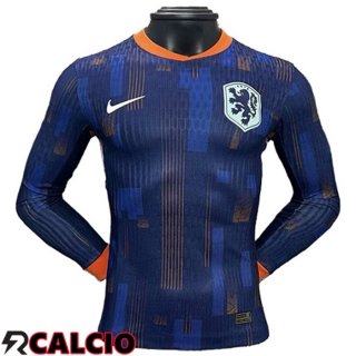 Seconda Maglia Paesi Bassi Manica Lunga UEFA Euro 2024