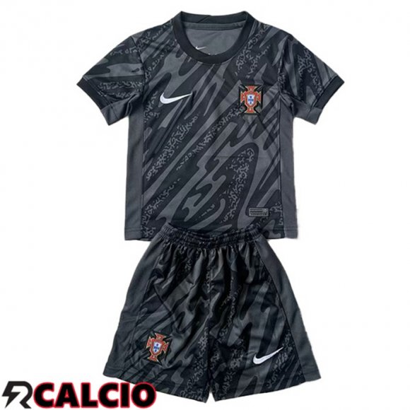 Maglia Nazionale Portogallo Bambino Portiere Nero 2024/2025