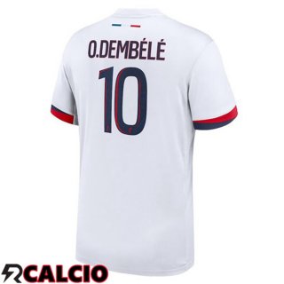 Seconda Maglia Paris PSG (O.Dembélé 10) Bianco 2024/2025