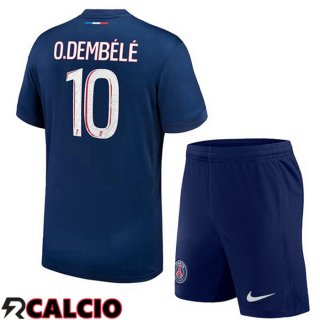 Prima Maglia Paris PSG (O.Dembélé 10) Bambino Blu Reale 2024/2025