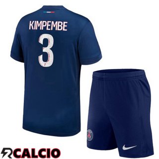 Prima Maglia Paris PSG (Kimpembe 3) Bambino Blu Reale 2024/2025