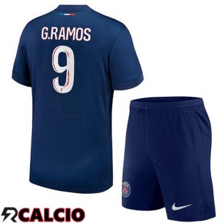 Prima Maglia Paris PSG (G.Ramos 9) Bambino Blu Reale 2024/2025