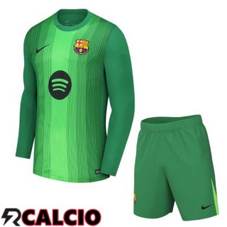 Maglia FC Barcellona Bambino Portiere Manica Lunga Verde 2025/2026