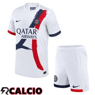 Seconda Maglia Paris PSG Bambino Bianco 2025/2026