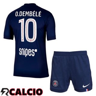 Prima Maglia Paris PSG (O. Dembélé 10) Bambino Blu Reale 2025/2026