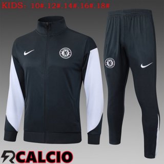 Insieme Tuta Calcio - Giacca FC Chelsea Grigio 2025/2026