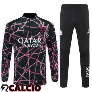 Insieme Tuta Calcio Jordan Paris PSG Nero Rosa 2025/2026