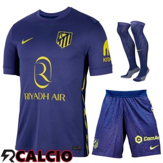Insieme Seconda Maglia Atletico Madrid  (Pantaloncini + Calzini) 2025 2026