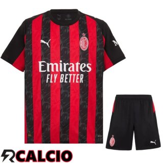 Insieme Prima Maglia AC Milan + Pantaloncini 2025 2026