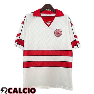 Seconda Maglia Danimarca Retro Bianco 1988