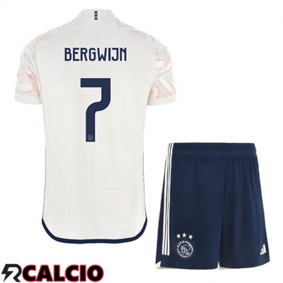 Seconda Maglia AFC Ajax (Bergwijn 7) Bambino Bianco 2023/2024