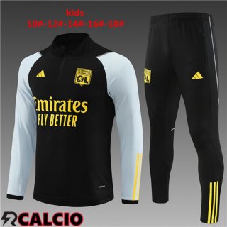 Insieme Tuta Calcio Lyon OL Bambino Nero 2023/2024