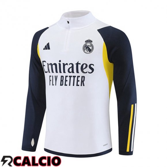 Felpa Allenamento Real Madrid Bianco 2023/2024