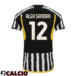 Prima Maglia Juventus (ALEX SANDRO 12) Nero Bianco 2023/2024