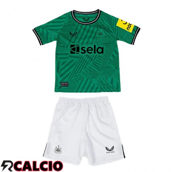 Seconda Maglia Newcastle United Bambino Verde 2023/2024