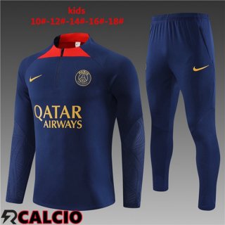 Insieme Tuta Calcio Paris PSG Bambino Blu Reale 2023/2024