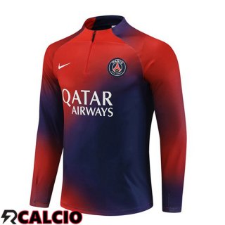 Felpa Allenamento Paris PSG Rosso Blu 2023/2024