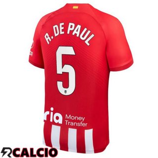 Prima Maglia Atletico Madrid (R. De Paul 5) Rosso 2023/2024