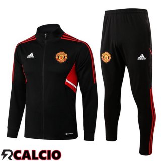 Insieme Tuta Calcio - Giacca Manchester United Nero 2022/2023