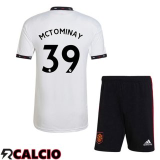 Seconda Maglia Manchester United (MCTOMINAY 39) Bambino Bianco 2022/2023