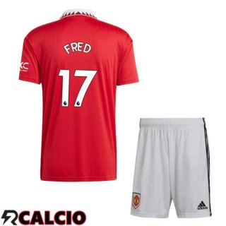 Prima Maglia Manchester United (FRED 17) Bambino Rosso 2022/2023