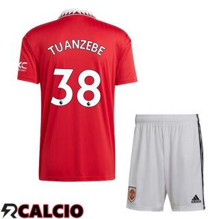 Prima Maglia Manchester United (TUANZEBE 38) Bambino Rosso 2022/2023