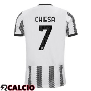 Prima Maglia Juventus (CHIESA 7) Bianco Nero 2022/2023