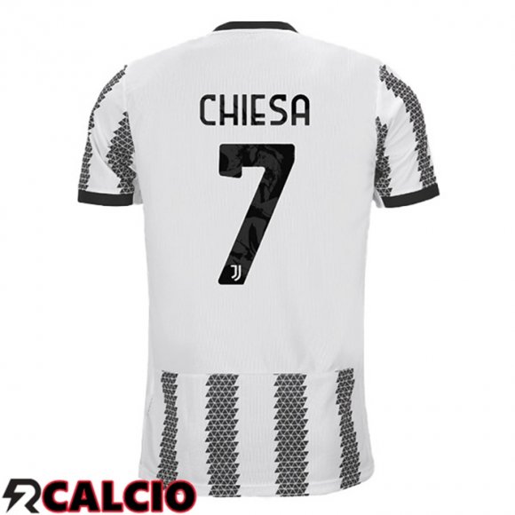 Prima Maglia Juventus (CHIESA 7) Bianco Nero 2022/2023  Prima Maglia Juventus (CHIESA 7) Bianco Nero 2022/2023