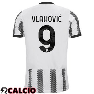 Prima Maglia Juventus (VLAHOVIĆ 9) Bianco Nero 2022/2023