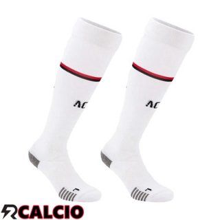 Seconda Calzini Calcio AC Milan Bianco 2022/2023