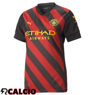 Seconda Maglia Manchester City Donna Rosso Nero 2022/2023