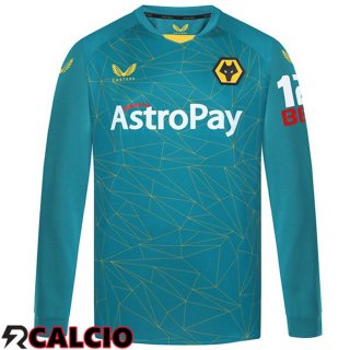 Seconda Maglia Wolves Manica Lunga Blu 2022/2023