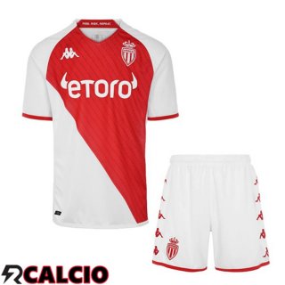 Prima Maglia AS Monaco Bambino Rosso Bianco 2022/2023