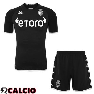 Seconda Maglia AS Monaco Bambino Nero 2022/2023