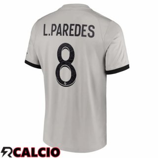 Seconda Maglia Paris PSG (L.Paredes 8) Grigio 2022/2023