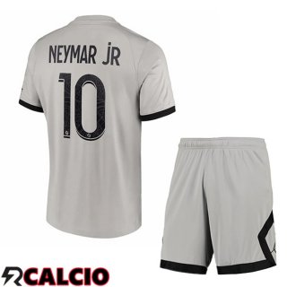 Seconda Maglia Paris PSG (Neymar Jr 10) Bambino Grigio 2022/2023