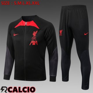 Insieme Tuta Calcio - Giacca FC Liverpool Bambino Nero 2022/2023