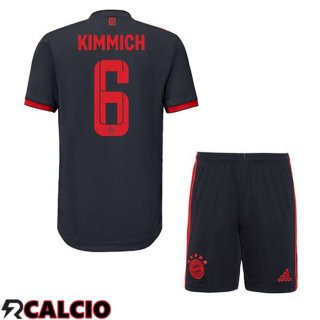 Terza Maglie Calcio Bayern Monaco (Kimmich 6) Bambino Nero 2022/2023