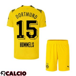 Maglie Calcio Dortmund BVB (Hummels 15) Bambino cup Giallo 2022/2023