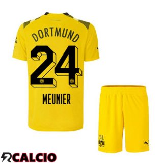 Maglie Calcio Dortmund BVB (Meunier 24) Bambino cup Giallo 2022/2023