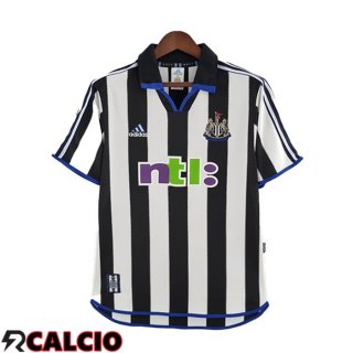 Prima Maglie Calcio Newcastle United Retro Nero Bianco 2000-2001