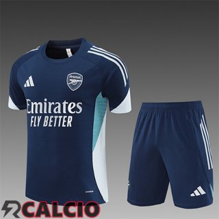 Insieme T Shirt Allenamento Arsenal Bambino Blu/Bianco 2025/2026