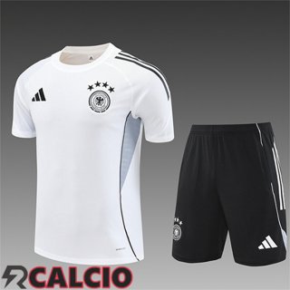 Insieme T Shirt Allenamento Germania Bambino Bianco/Nero/Grigio 2025/2026