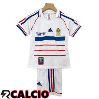Seconda Maglia Francia Retro Bambino 1998