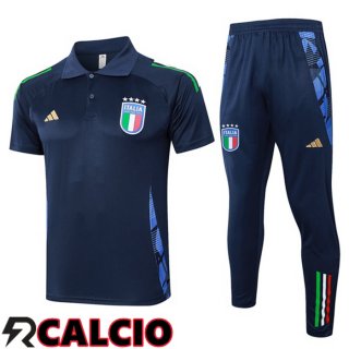 Insieme Polo Italia + Pantaloni Blu Reale 2024/2025