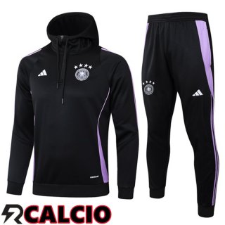 Tuta Calcio - Felpa Con Cappuccio Germania Nero 2024/2025