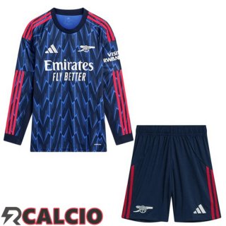 Seconda Maglia Arsenal Bambino Manica Lunga Blu Reale 2025/2026