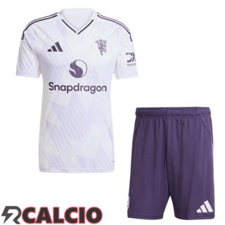Seconda Maglia Manchester United Bambino Bianco 2025/2026