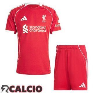 Prima Maglie Calcio FC Liverpool Bambino Rosso 2025/2026
