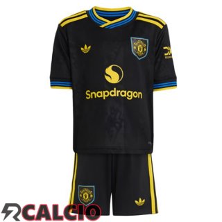 Terza Maglia Manchester United Bambino Nero 2025/2026